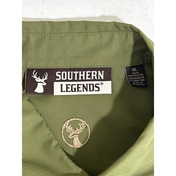 Southern Legends XL Green Button-Up Outdoor Shirt Lightweight Long Sleeve - Picture 3 of 8